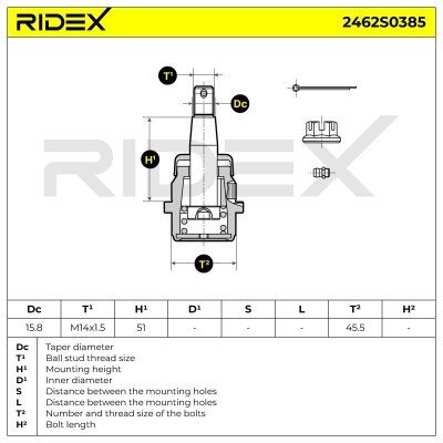 Traggelenk RIDEX 2462S0385 2462S0385 - foto 5
