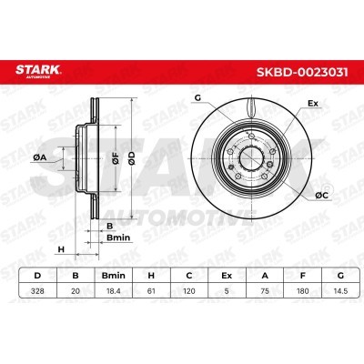 Bremsscheibe Stark SKBD-0023031 SKBD-0023031 - foto 6
