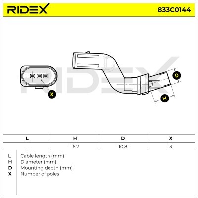 Impulsgeber, Kurbelwelle RIDEX 833C0144 833C0144 - foto 5