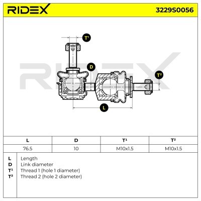 Stabilisator Stange RIDEX 3229S0056 3229S0056 - foto 11