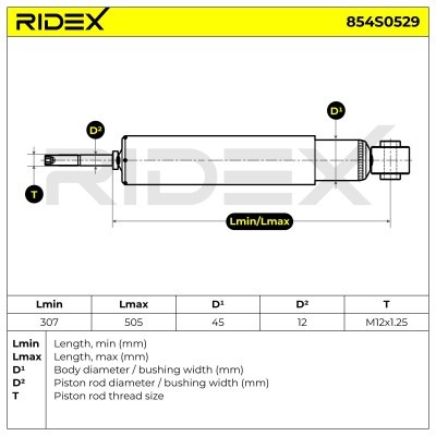 Stoßdämpfer RIDEX 854S0529 854S0529 - foto 7
