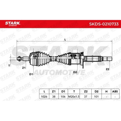Antriebswelle Stark SKDS-0210733 SKDS-0210733 - foto 5