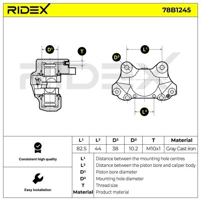 Bremssattel RIDEX 78B1245 78B1245 - foto 5