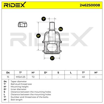Traggelenk RIDEX 2462S0008 2462S0008 - foto 3