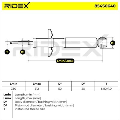 Stoßdämpfer RIDEX 854S0640 854S0640 - foto 9