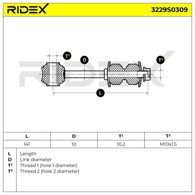 Stabilisator Stange RIDEX 3229S0309 3229S0309 - foto 7