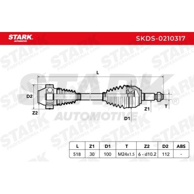 Antriebswelle Stark SKDS-0210317 SKDS-0210317 - foto 6