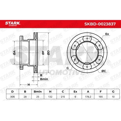 Bremsscheibe Stark SKBD-0023837 SKBD-0023837 - foto 7