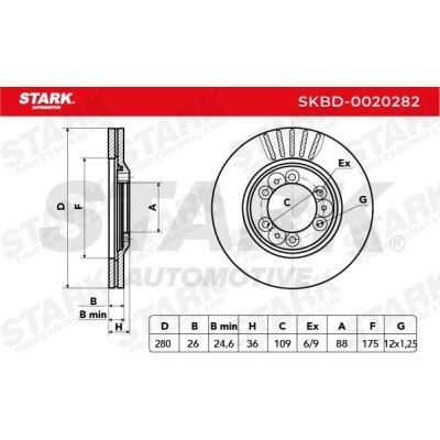 Bremsscheibe Stark SKBD-0020282 SKBD-0020282 - foto 5