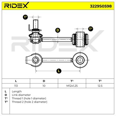 Stabilisator Stange RIDEX 3229S0598 3229S0598 - foto 6