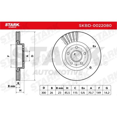 Bremsscheibe Stark SKBD-0022080 SKBD-0022080 - foto 5