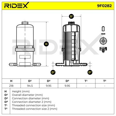 Kraftstofffilter RIDEX 9F0282 9F0282 - foto 5
