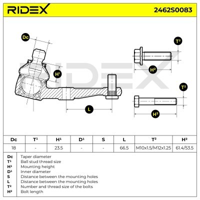 Traggelenk RIDEX 2462S0083 2462S0083 - foto 6