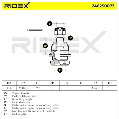 Traggelenk RIDEX 2462S0073 2462S0073 - foto 6