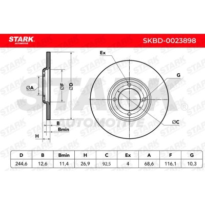 Bremsscheibe Stark SKBD-0023898 SKBD-0023898 - foto 6