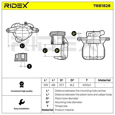 Bremssattel RIDEX 78B1828 78B1828 - foto 5