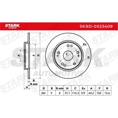 Bremsscheibe Stark SKBD-0023409 SKBD-0023409 - foto 4