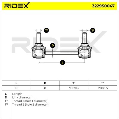 Stabilisator Stange RIDEX 3229S0047 3229S0047 - foto 7
