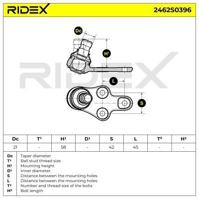 Traggelenk RIDEX 2462S0396 2462S0396 - foto 5