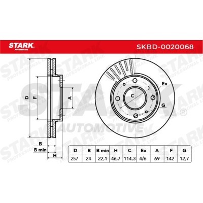 Bremsscheibe Stark SKBD-0020068 SKBD-0020068 - foto 5