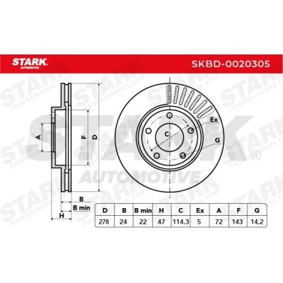 Bremsscheibe Stark SKBD-0020305 SKBD-0020305 - foto 8