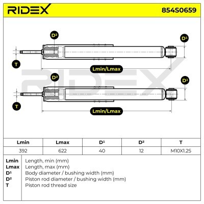 Stoßdämpfer RIDEX 854S0659 854S0659 - foto 3