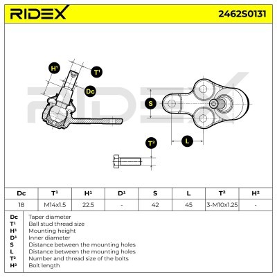 Traggelenk RIDEX 2462S0131 2462S0131 - foto 6