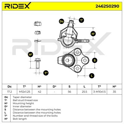 Traggelenk RIDEX 2462S0290 2462S0290 - foto 5