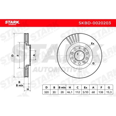 Bremsscheibe Stark SKBD-0020203 SKBD-0020203 - foto 5