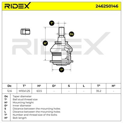 Traggelenk RIDEX 2462S0146 2462S0146 - foto 5