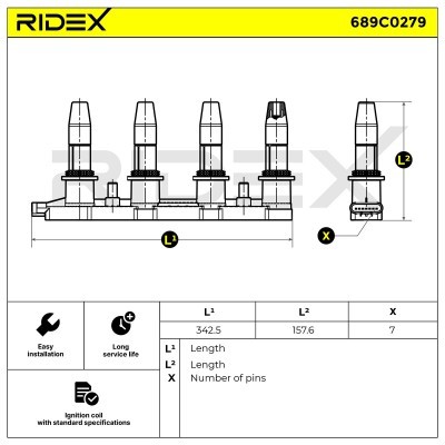 Zündspule RIDEX 689C0279 689C0279 - foto 7