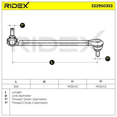 Stabilisator Stange RIDEX 3229S0353 3229S0353 - foto 6