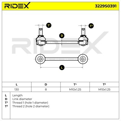 Stabilisator Stange RIDEX 3229S0391 3229S0391 - foto 7