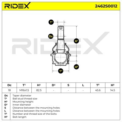 Traggelenk RIDEX 2462S0012 2462S0012 - foto 7