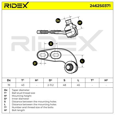 Traggelenk RIDEX 2462S0371 2462S0371 - foto 5