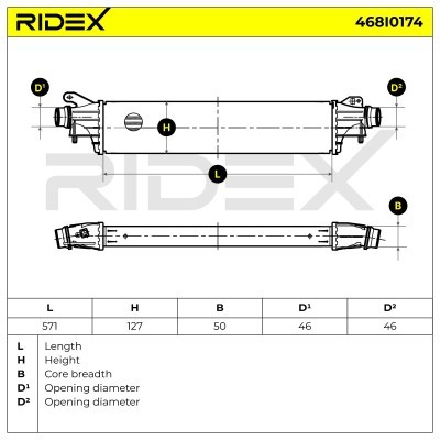 Ladeluftkühler RIDEX 468I0174 468I0174 - foto 6
