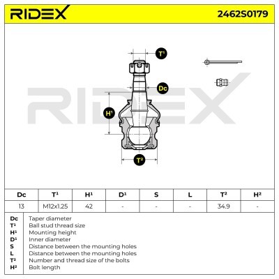 Traggelenk RIDEX 2462S0179 2462S0179 - foto 7
