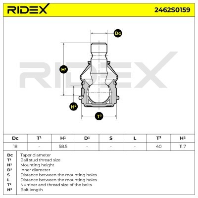 Traggelenk RIDEX 2462S0159 2462S0159 - foto 5