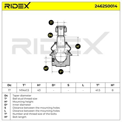 Traggelenk RIDEX 2462S0014 2462S0014 - foto 3