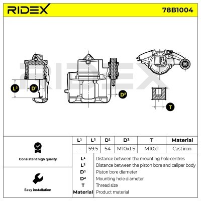 Bremssattel RIDEX 78B1004 78B1004 - foto 7