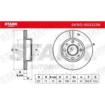 Bremsscheibe Stark SKBD-0022238 SKBD-0022238 - foto 3