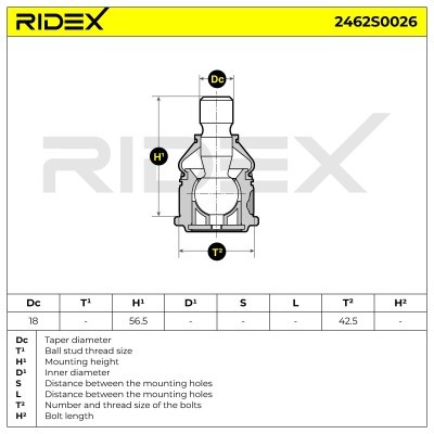 Traggelenk RIDEX 2462S0026 2462S0026 - foto 5