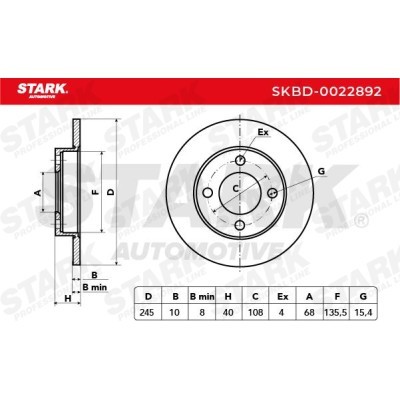 Bremsscheibe Stark SKBD-0022892 SKBD-0022892 - foto 3