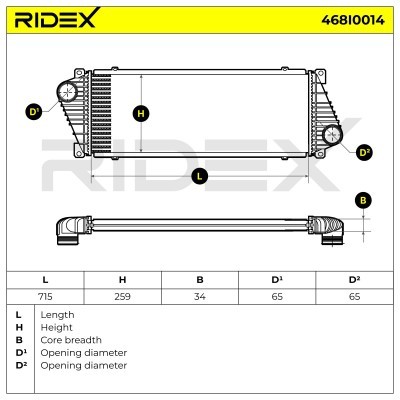 Ladeluftkühler RIDEX 468I0014 468I0014 - foto 6