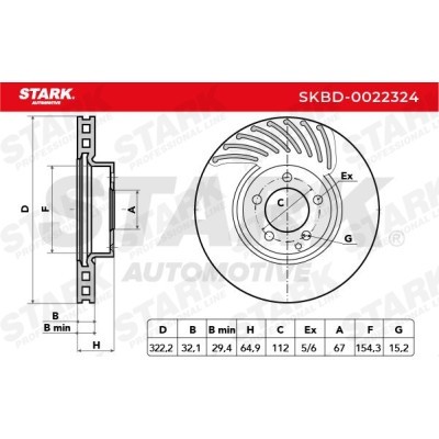 Bremsscheibe Stark SKBD-0022324 SKBD-0022324 - foto 5