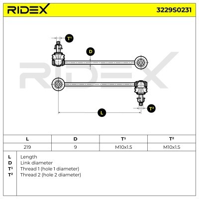 Stabilisator Stange RIDEX 3229S0231 3229S0231 - foto 7