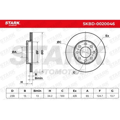 Bremsscheibe Stark SKBD-0020046 SKBD-0020046 - foto 5