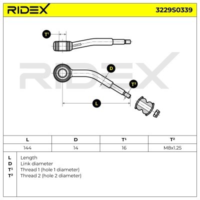 Stabilisator Stange RIDEX 3229S0339 3229S0339 - foto 5