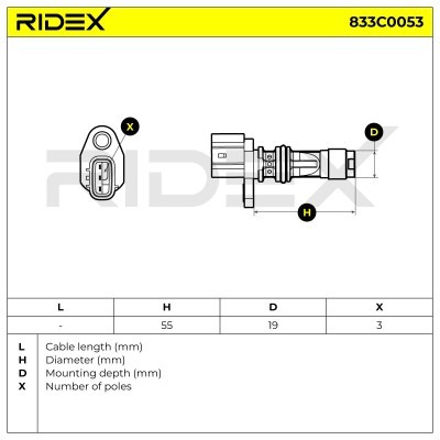 Impulsgeber, Kurbelwelle RIDEX 833C0053 833C0053 - foto 5
