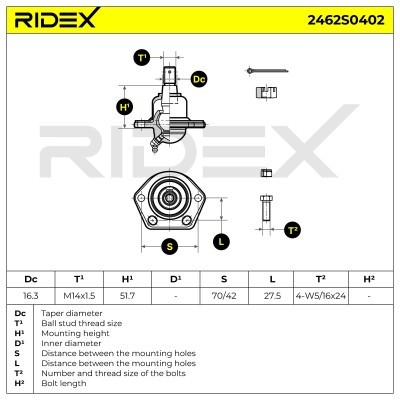 Traggelenk RIDEX 2462S0402 2462S0402 - foto 5
